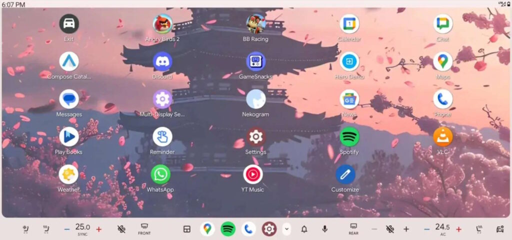 Android Auto Google interface tema claro