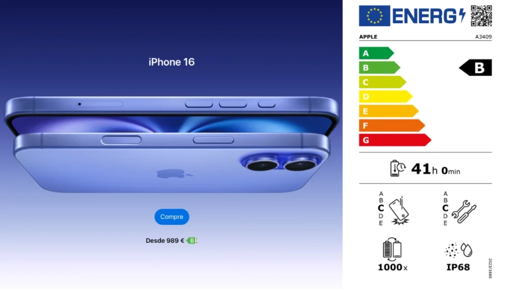 iPhones e iPads vêm agora com rótulos energéticos da UE