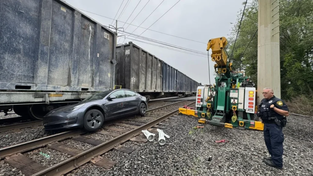 Tesla autónomo “fica louco” ao saltar passagem de nível e é atropelado por um comboio