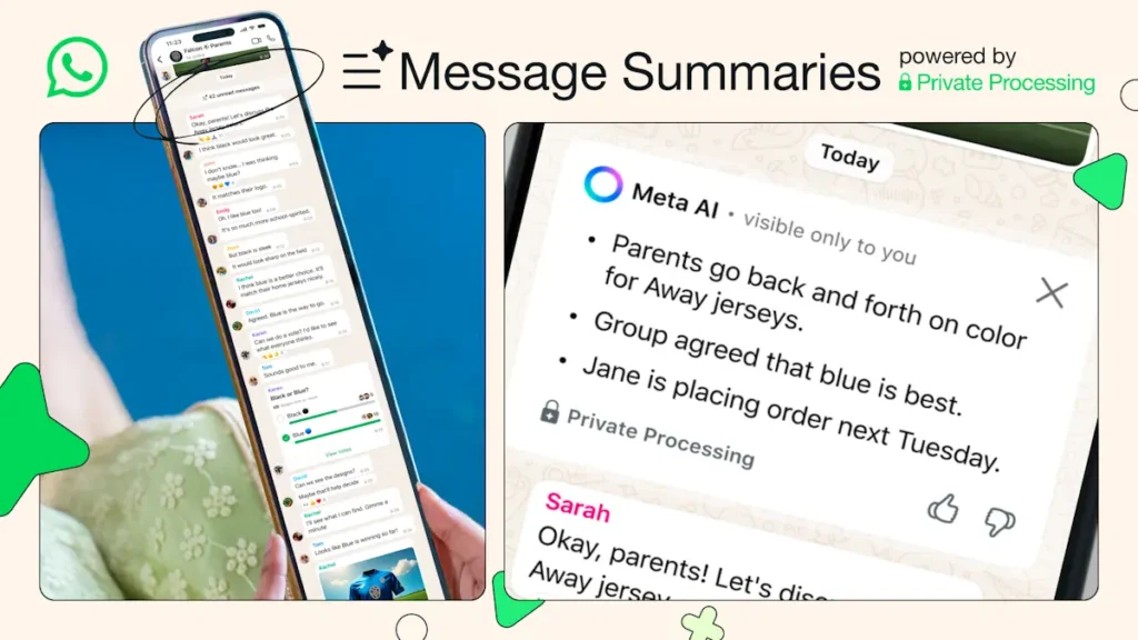 WhatsApp lança resumos gerados por IA para conversas privadas