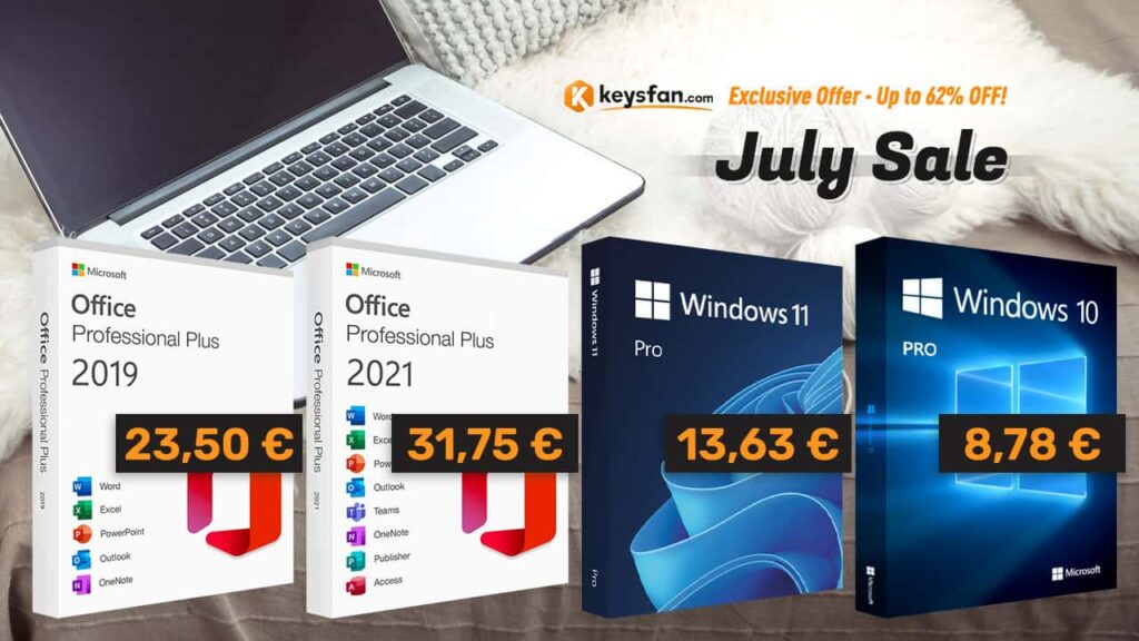Office e Windows com até 62% de desconto: promoções limitadas na Keysfan