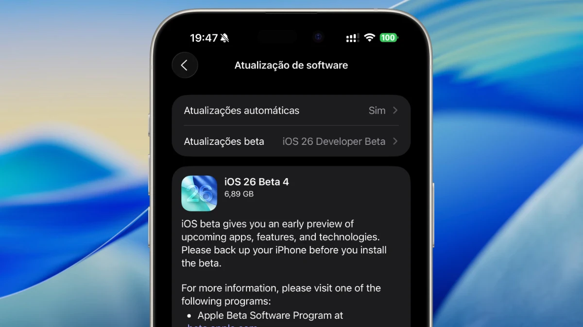 Apple lança beta 4 do iOS 26, iPadOS 26, watchOS 26, tvOS 26, visionOS 26 e macOS 26