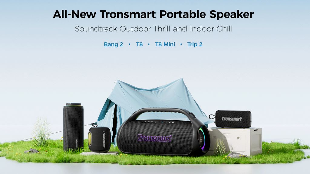 Tronsmart apresenta nova geração de colunas Bluetooth: Bang 2, T8, T8 Mini e Trip 2
