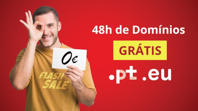 48 horas de domínios Grátis. Aproveite já e registe um…