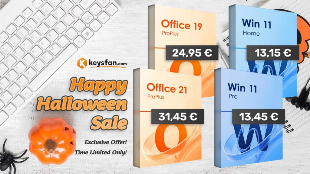 Halloween Tech Shock: Windows 11 Pro por 13,45€ e Office 2021 por 31,45€