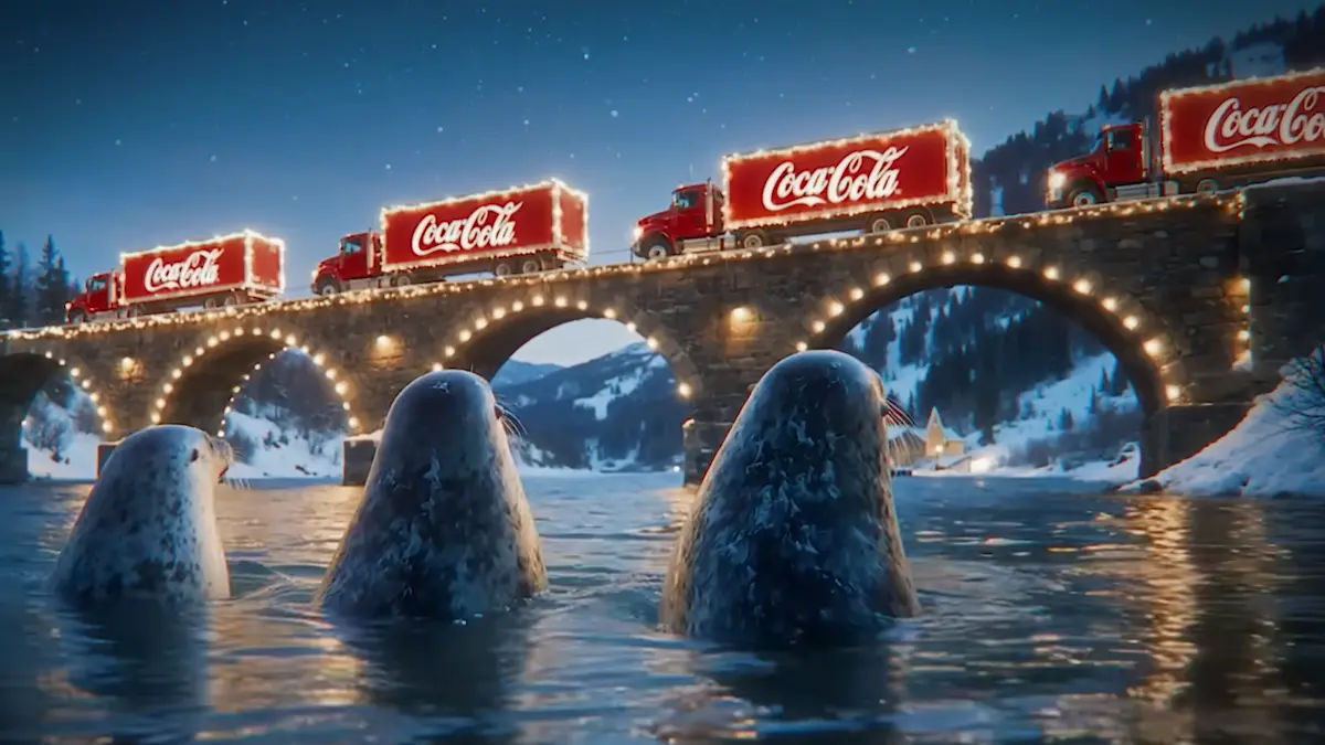 Coca-Cola enfrenta reação negativa por usar IA no seu anúncio de Natal de 2025
