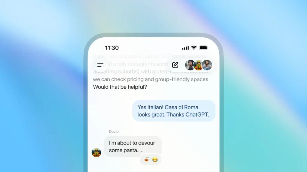 OpenAI está a testar conversas de grupo no ChatGPT