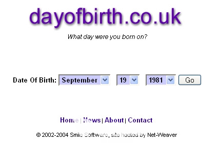 What day were you born on?